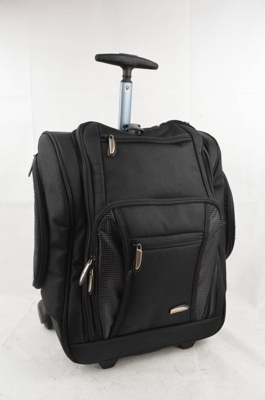Travelon Wheeled Carry On Rolling Travel Bag Luggage Black Telescoping Handle